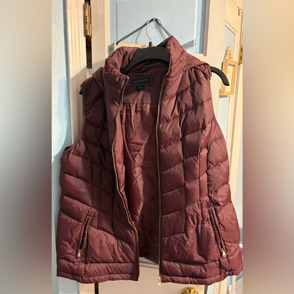 Metaphor Burgundy Quilted Vest